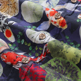 Hawaiian Shirt For Men Koi Carp Pond Shirt Short Sleeve Button-down Shirt 100% Cotton Shirt