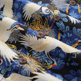 100% Cotton Hawaiian Shirt For Men Crane Camp Collar Shirt Celestial Harmony