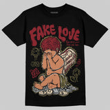 Dunk Dark Team Red/Burgundy Crush DopeSkill T-Shirt False Love Graphic