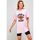 Listen To Your Heart Graphic Oversized Tee Unisex T-shirt, Sweatshirt, Hoodie, Long Sleeve Tee