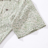 Hawaiian Shirt For Men 1920s Vintage Willow Shirt Camp Collar 100% Cotton