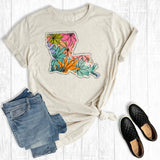 Floral Louisiana Graphic Tee