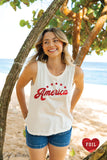 America Foil Mineral Graphic Tank Top