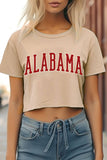 Alabama Puff Graphic Short Crop Top