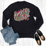 Retro Colorful Merry Christmas Sweatshirt