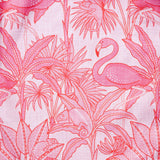 Women's Hawaiian Shirt Short Sleeve Button-up Pink Aloha Flamingos & Chameleons By House of Haricot