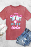 Neon My First Rodeo Women's Vintage Graphic Tshirts