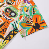 Hawaiian Shirt For Men Tropical Tiki Button-down Shirt Short Sleeve 100% Cotton Shirt Tropical Tiki Charm