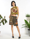 Cotton Sleeveless Crop Top (TH-1982)