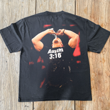 STEVE AUSTIN 'RED RAGE' HEAVY FADED BLACK T-SHIRT