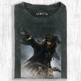 WASHED COTTON PIRATES OF THE CARIBBEAN T-SHIRT Style001