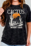 Cactus Feel the Sunset Mineral Graphic T Shirts