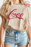 Love Valentines Day Glitter Mineral Graphic Tshirts