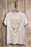 World Tour Rock  Roll Eagle Graphic Top