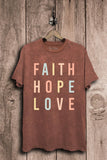 Faith Hope Love Graphic Top