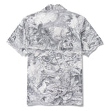 Men's Hawaiian Shirt Short Sleeve Camp Collar 100% Cotton Gray Aloha Ocean Spirit