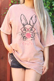 Happy Easter Rabbit Oversize Mineral Graphic Tshirts