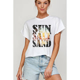 Sun Salt Sand Vintage Graphic Crop Top