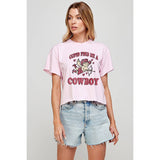 Cupid Find Me A Cowboy Graphic Crop Top