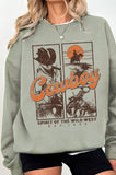 Cowboy Spirit Wild West Graphic Brushed Sweatshirts