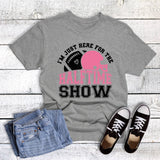 Football Just Here For Halftime Show Graphic Tee