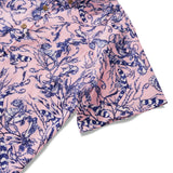 Men's Hawaiian Shirt Short Sleeve Button-down 100% Cotton Aloha Pink Oasis  By Feanne Pink Oasis By Feanne