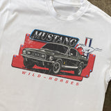 MUSTANG 1960 WILD HORSES HEAVYWEIGHT WHITE TSHIRT