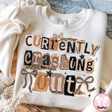 Crash Out Girly Retro Funny Sassy Sarcastic Preppy Bow Shirt