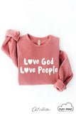 Love God Love People Puff Plus Graphic Sweatshirt