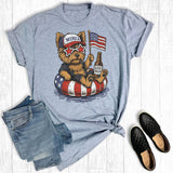 4th of July Patriotic Yorkie Graphic Tee