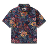 Children's Hawaiian Shirt Quirky Plants Print Cotton Button-down Short Sleeve Quirky Plants Youth Shirt