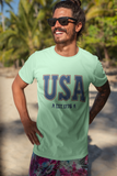 USA 1776 Shirt Bigfoot - Bold Red and Blue Design