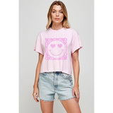 Xoxo Face Vintage Graphic Crop Top
