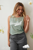 Baseball Puff Mineral Graphic Tank Top
