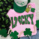 Sequin Lucky Patch Blossom Tee