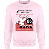 66 Bowl - Oklahoma City, OK - Vintage Bowling Alley - Unisex Sweatshirt