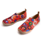 Women's Slip-On Shoes Textured Yarn Designer Painted Sneakers Abstract Art-inspired Hawaiian Shirt
