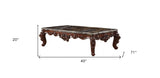 30" X 30" X 25" Marble Walnut Wood End Table
