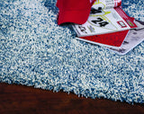 9' X 13' Polyester Indigo Or Ivory Heather Area Rug