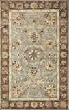 3'X5' Grey Mocha Hand Tufted Wool Traditional Floral Indoor Area Rug