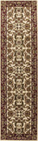 5'X8' Ivory Red Machine Woven Floral Traditional Indoor Area Rug