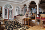 5'X8' Ivory Red Machine Woven Floral Traditional Indoor Area Rug