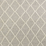 3' X 5' Grey Braided Diamonds Wool Indoor Area Rug