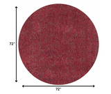 6' Round Black Heather Plain Indoor Area Rug