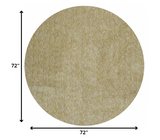 6' Round Grey Heather Plain Indoor Area Rug
