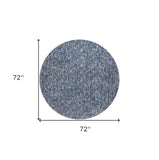 6' Seafoam Heather Round Indoor Shag Rug