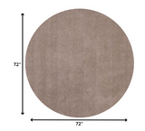 6' Ivory Round Indoor Shag Rug