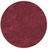6' Round Polyester Red Area Rug