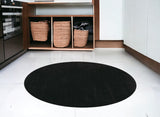 6' Round Polyester Espresso Area Rug