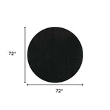 6' Round Polyester Espresso Area Rug